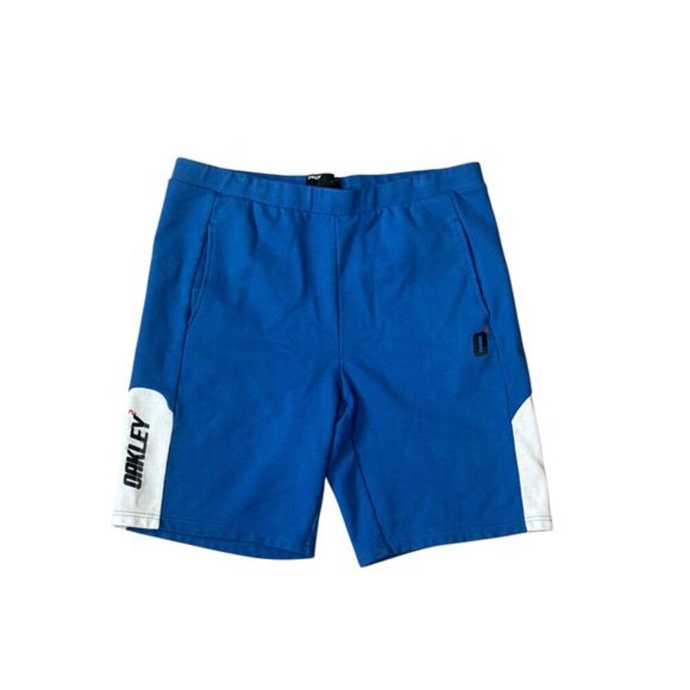 Oakley Mens XL Blue Graphic Athletic Sweat Shorts Cotton Blend‎ Streetwear